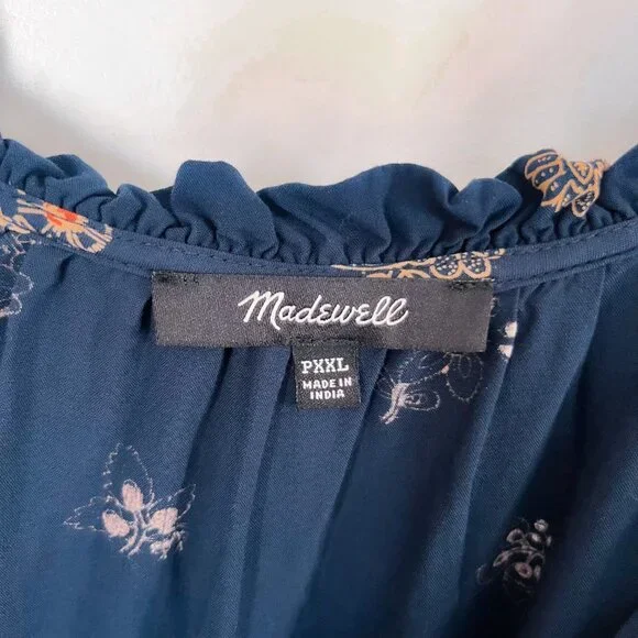Madewell Challis Midi Dress - Indigo - PXXL - Picture 6 of 6